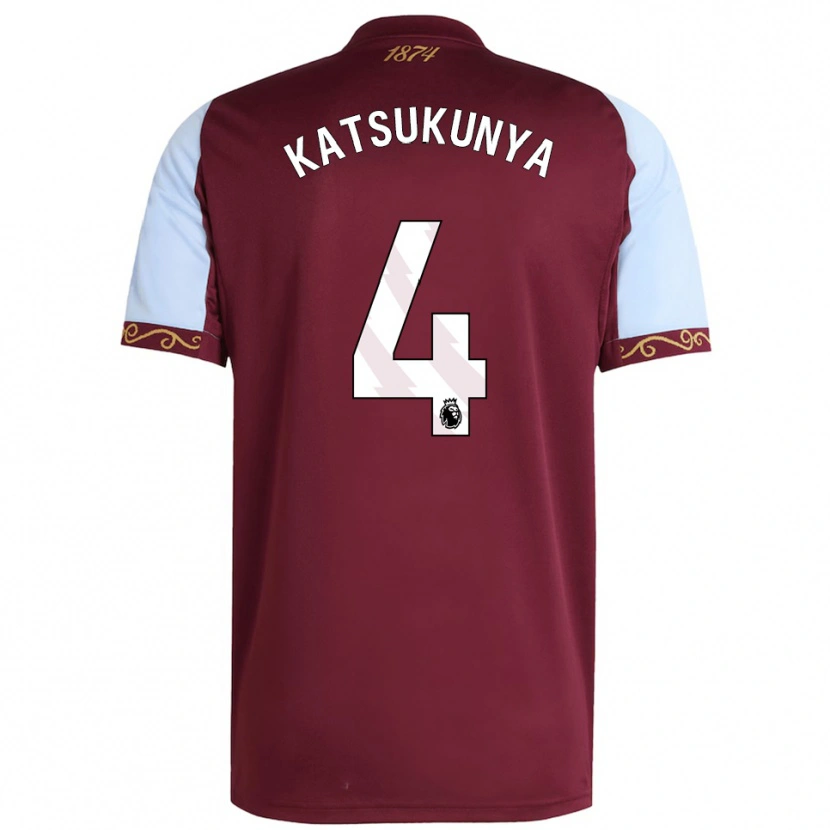 Danxen Dětské Thierry Katsukunya #4 Burgundská Nebesky Modrá Domů Hráčské Dresy 2025/26 Dres