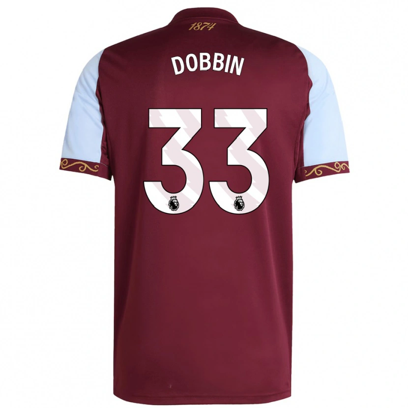 Danxen Dětské Lewis Dobbin #33 Burgundská Nebesky Modrá Domů Hráčské Dresy 2025/26 Dres