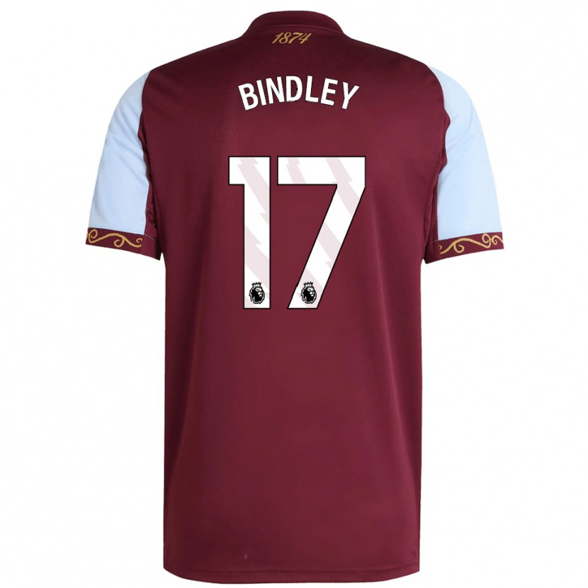 Danxen Dětské Oliver Bindley #17 Burgundská Nebesky Modrá Domů Hráčské Dresy 2025/26 Dres
