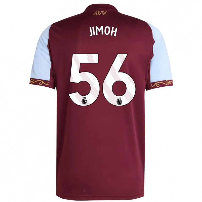 Danxen Dětské Jamaldeen Jimoh-Aloba #56 Burgundská Nebesky Modrá Domů Hráčské Dresy 2025/26 Dres