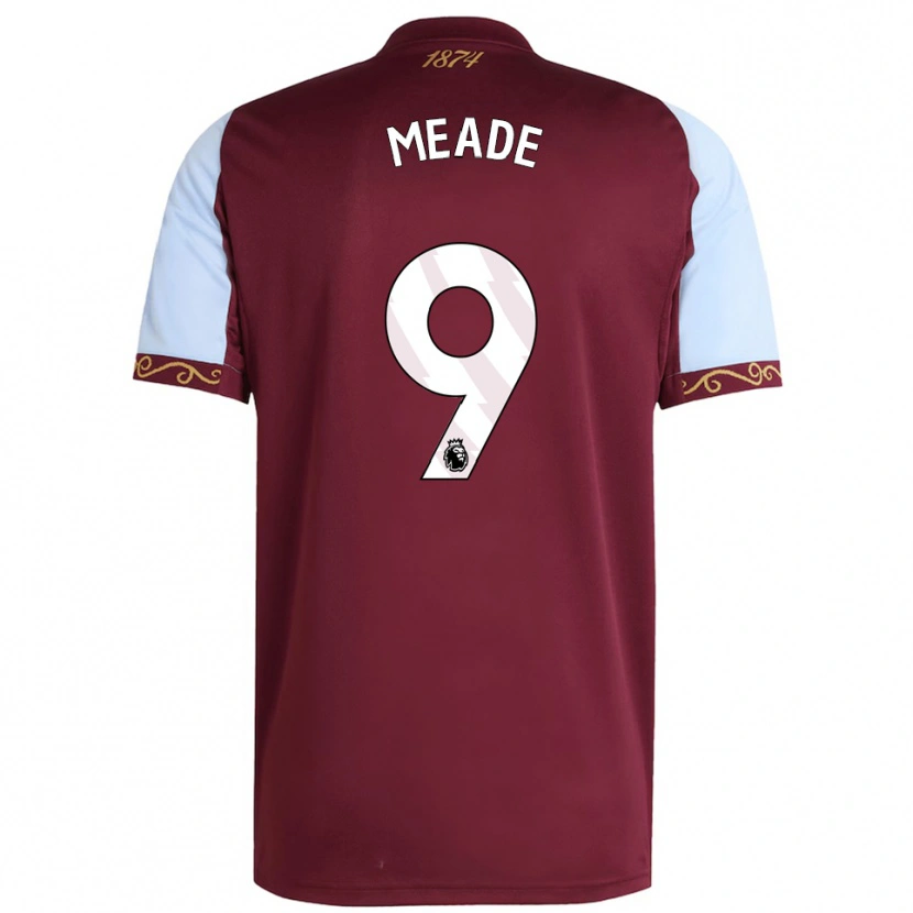 Danxen Dětské Markie Meade #9 Burgundská Nebesky Modrá Domů Hráčské Dresy 2025/26 Dres