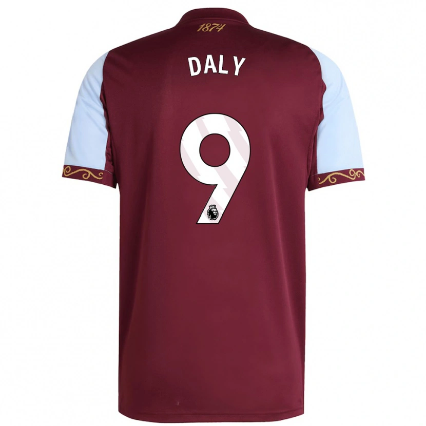 Danxen Dětské Rachel Daly #9 Burgundská Nebesky Modrá Domů Hráčské Dresy 2025/26 Dres