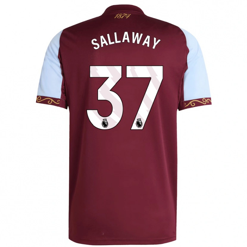 Danxen Dětské Lydia Sallaway #37 Burgundská Nebesky Modrá Domů Hráčské Dresy 2025/26 Dres