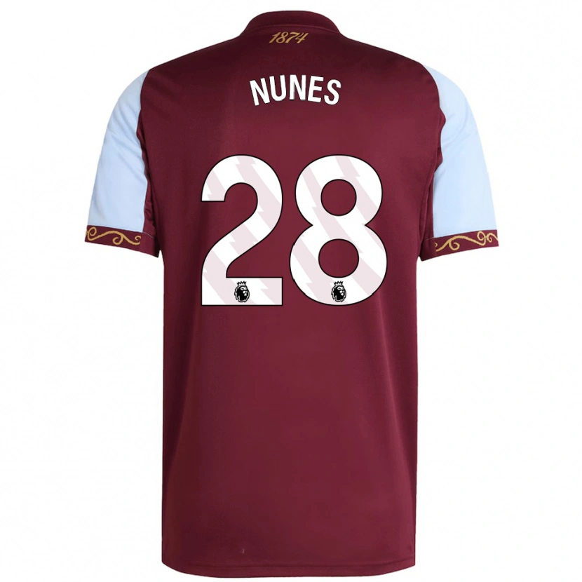 Danxen Dětské Gabi Nunes #28 Burgundská Nebesky Modrá Domů Hráčské Dresy 2025/26 Dres