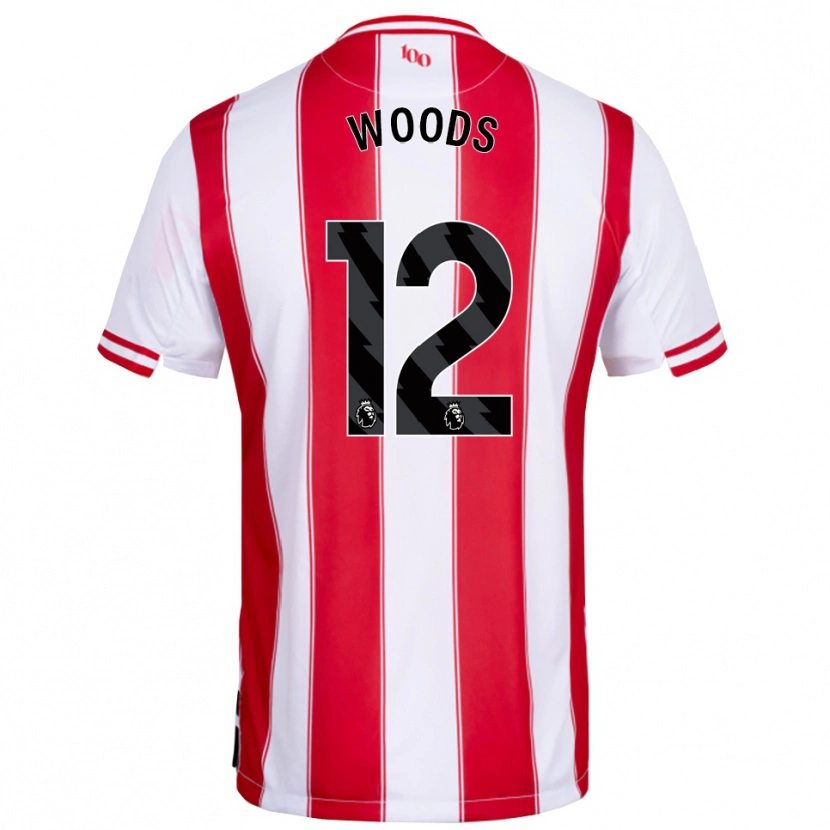 Danxen Dětské Nikki Woods #12 Červená Bílá Domů Hráčské Dresy 2025/26 Dres