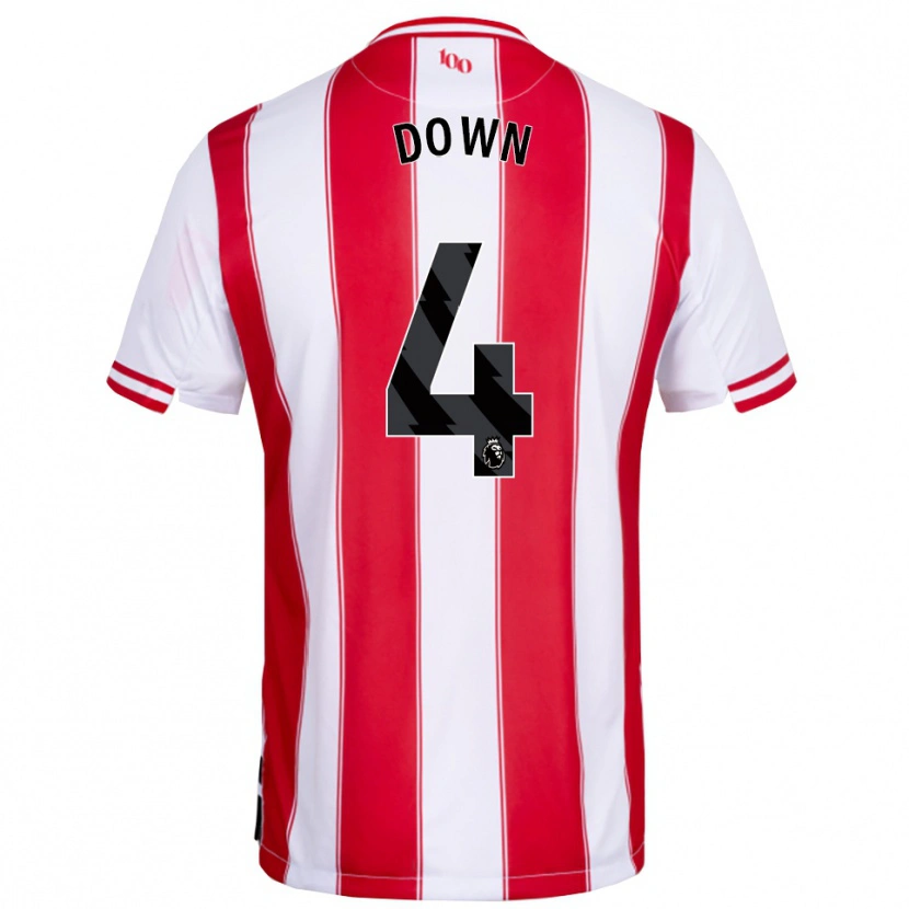 Danxen Dětské Alissa Down #4 Červená Bílá Domů Hráčské Dresy 2025/26 Dres
