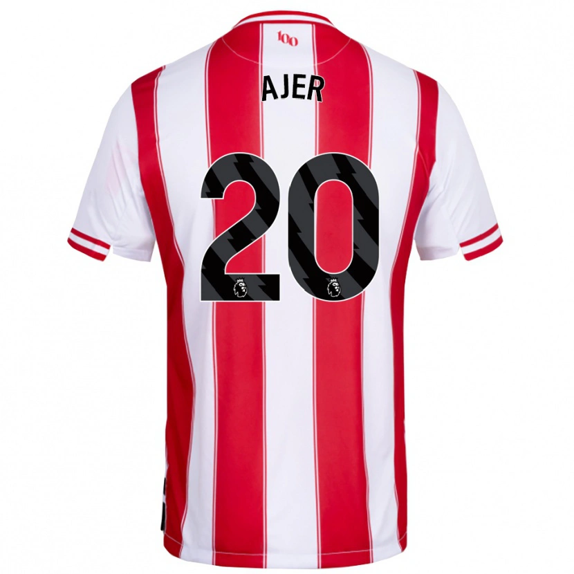 Danxen Dětské Kristoffer Ajer #20 Červená Bílá Domů Hráčské Dresy 2025/26 Dres