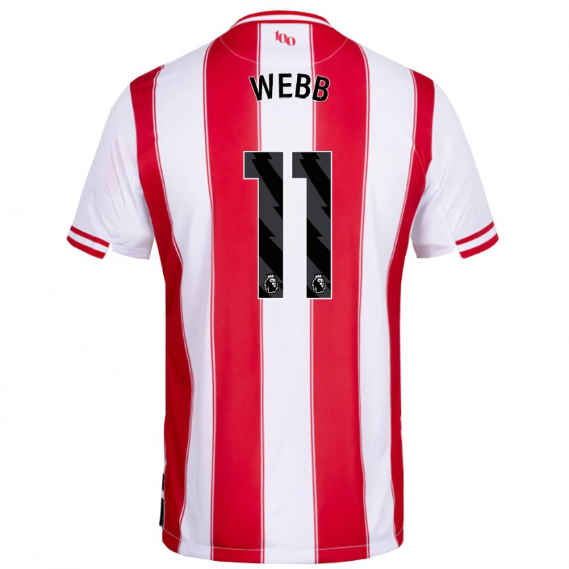 Danxen Dětské Chloe Webb #11 Červená Bílá Domů Hráčské Dresy 2025/26 Dres
