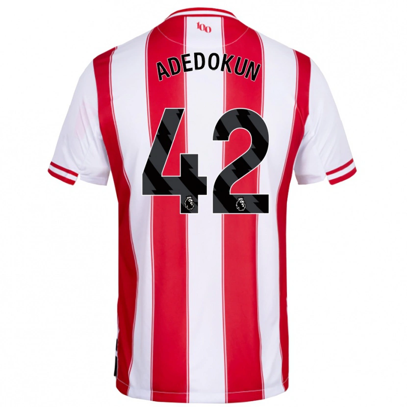 Danxen Dětské Val Adedokun #42 Červená Bílá Domů Hráčské Dresy 2025/26 Dres