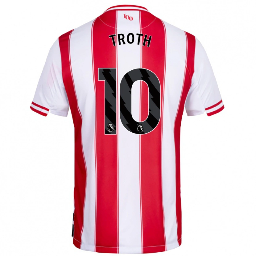 Danxen Dětské Sophie Troth #10 Červená Bílá Domů Hráčské Dresy 2025/26 Dres