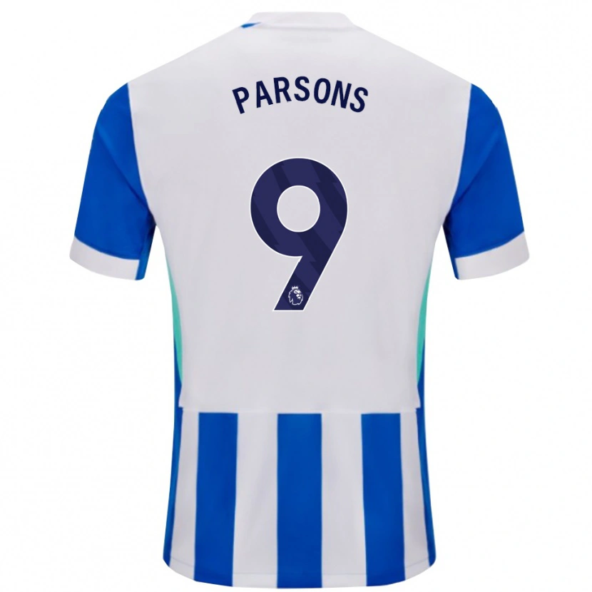 Danxen Dětské Jacob Parsons #9 Modrá Bílá Domů Hráčské Dresy 2025/26 Dres