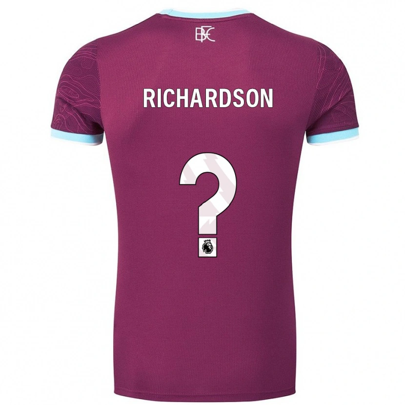 Danxen Dětské Lewis Richardson #0 Burgundská Nebesky Modrá Domů Hráčské Dresy 2025/26 Dres