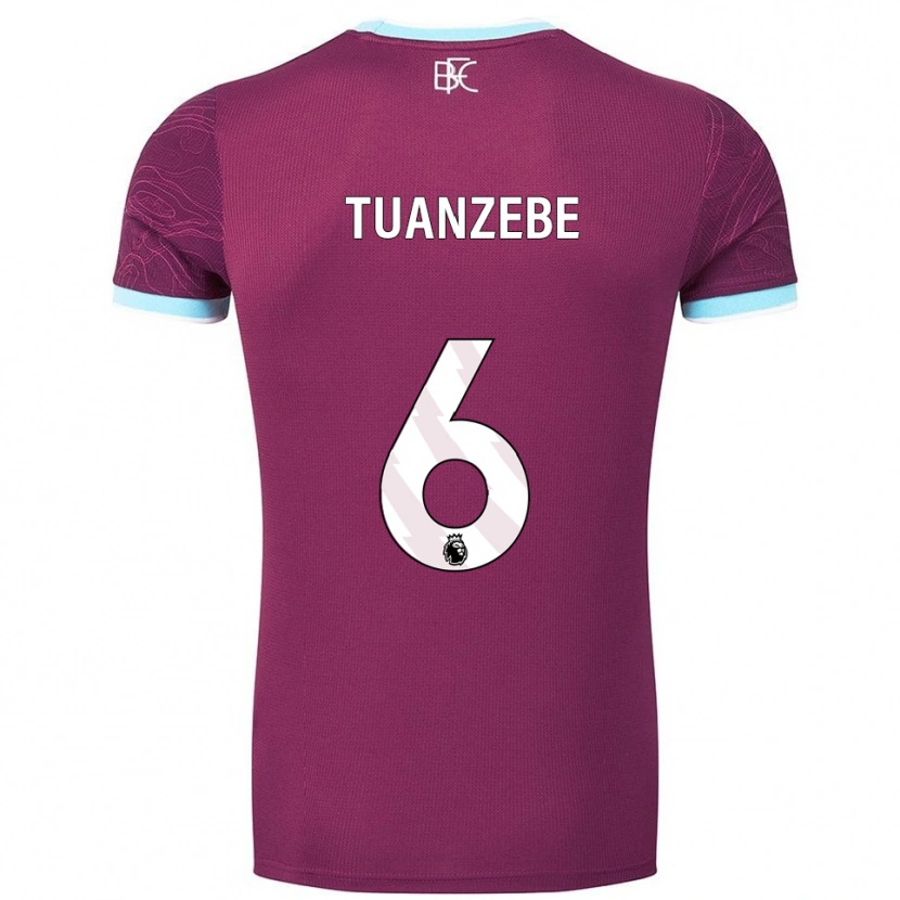 Danxen Dětské Axel Tuanzebe #6 Burgundská Nebesky Modrá Domů Hráčské Dresy 2025/26 Dres