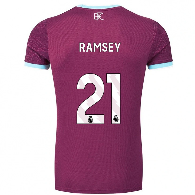 Danxen Dětské Aaron Ramsey #21 Burgundská Nebesky Modrá Domů Hráčské Dresy 2025/26 Dres