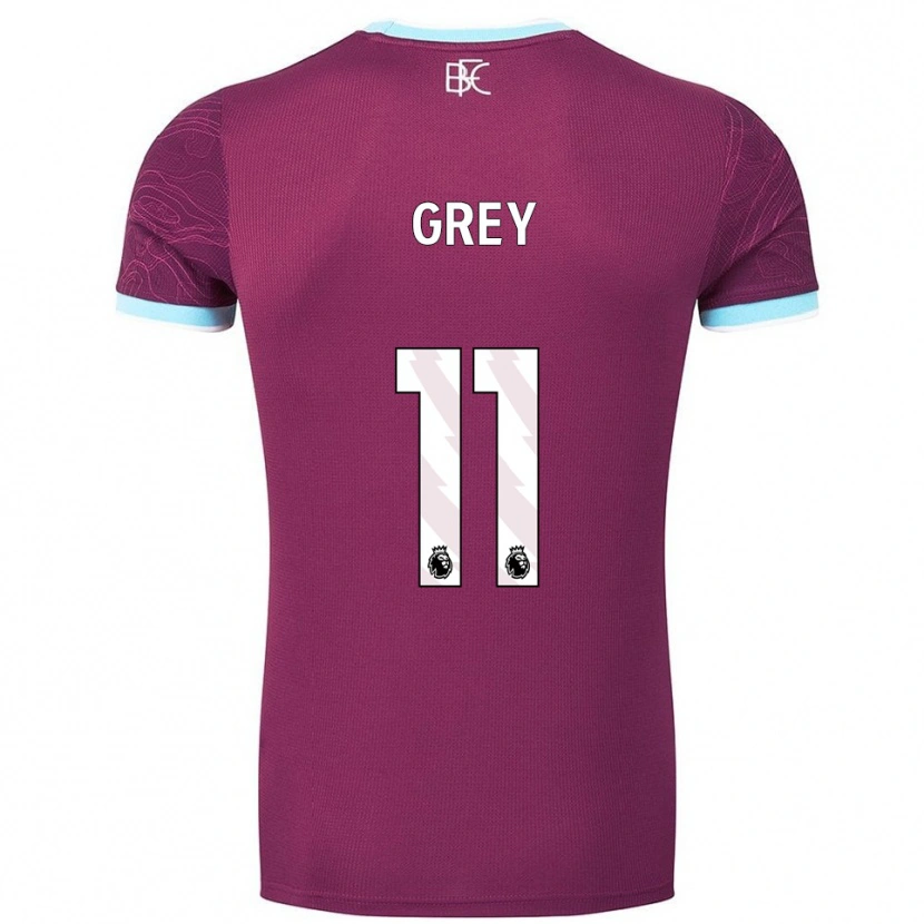 Danxen Dětské Anna Grey #11 Burgundská Nebesky Modrá Domů Hráčské Dresy 2025/26 Dres
