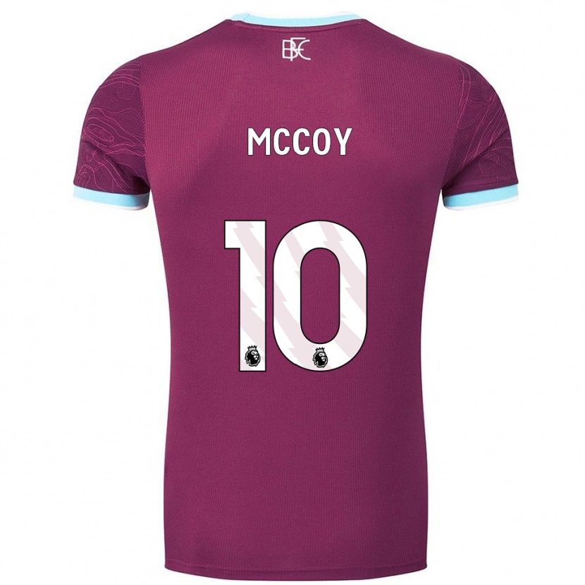 Danxen Dětské Adam Mccoy #10 Burgundská Nebesky Modrá Domů Hráčské Dresy 2025/26 Dres