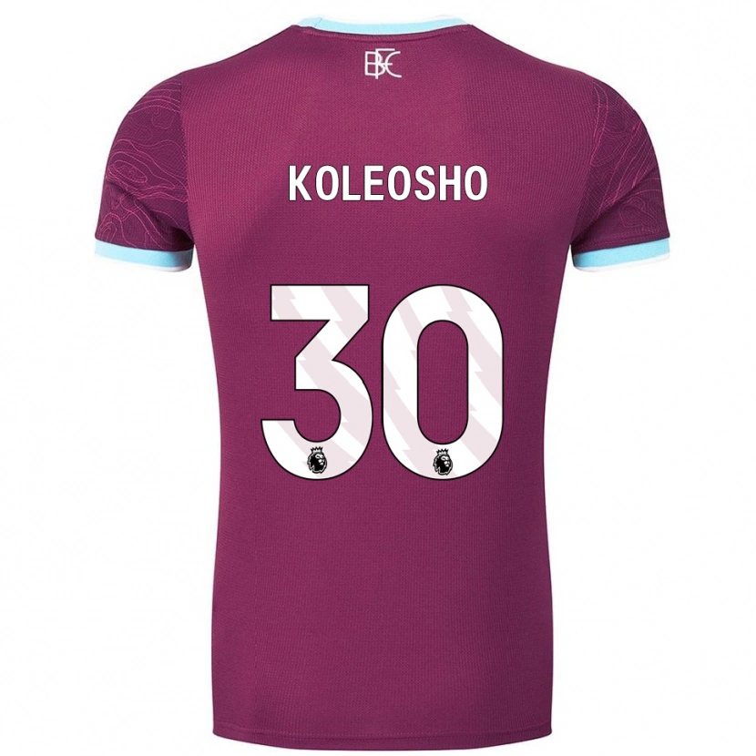 Danxen Dětské Luca Koleosho #30 Burgundská Nebesky Modrá Domů Hráčské Dresy 2025/26 Dres