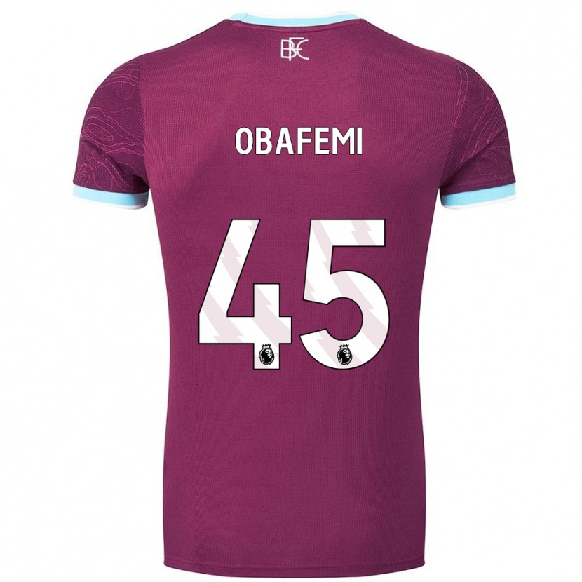 Danxen Dětské Michael Obafemi #45 Burgundská Nebesky Modrá Domů Hráčské Dresy 2025/26 Dres