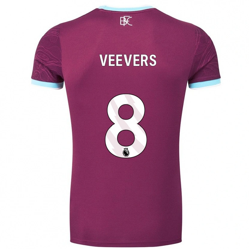 Danxen Dětské Charlie Veevers #8 Burgundská Nebesky Modrá Domů Hráčské Dresy 2025/26 Dres