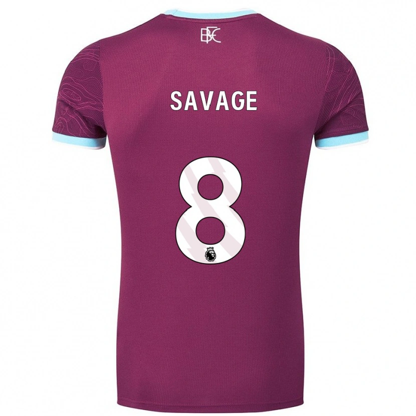Danxen Dětské Troy Savage #8 Burgundská Nebesky Modrá Domů Hráčské Dresy 2025/26 Dres