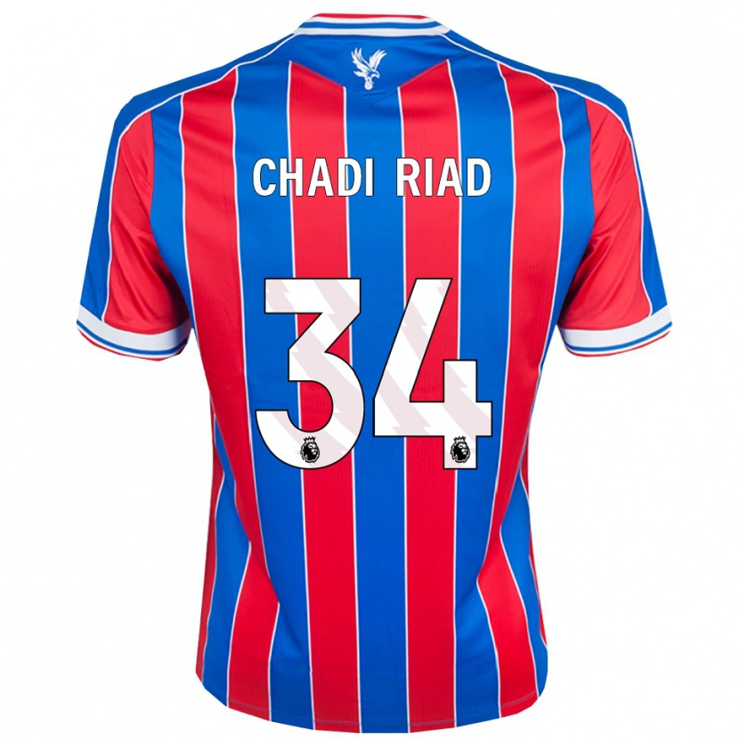 Danxen Dětské Chadi Riad #34 Modrá Červená Bílá Domů Hráčské Dresy 2025/26 Dres