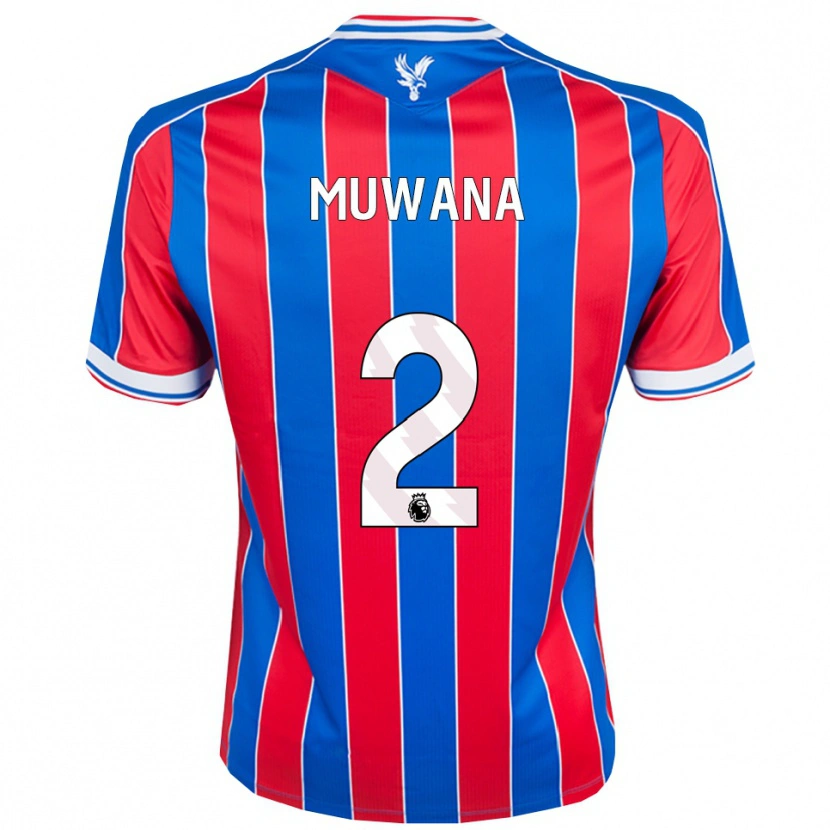 Danxen Dětské Joshua Muwana #2 Modrá Červená Bílá Domů Hráčské Dresy 2025/26 Dres