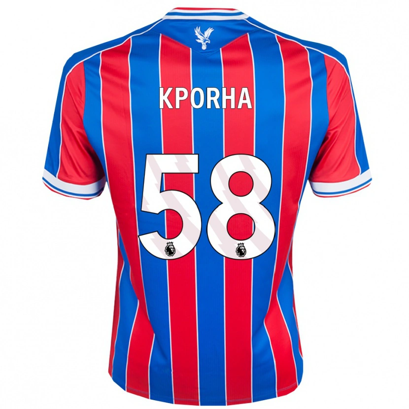 Danxen Dětské Caleb Kporha #58 Modrá Červená Bílá Domů Hráčské Dresy 2025/26 Dres