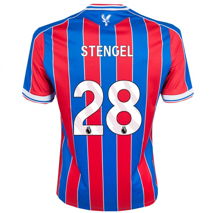 Danxen Dětské Katie Stengel #28 Modrá Červená Bílá Domů Hráčské Dresy 2025/26 Dres