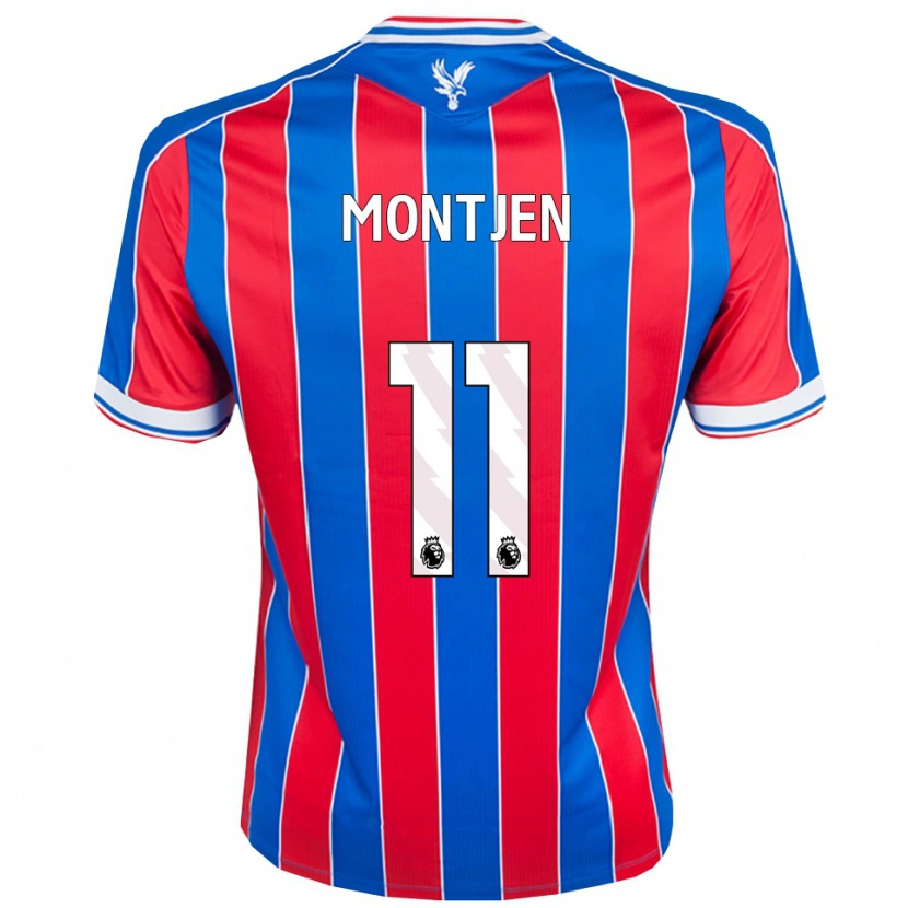 Danxen Dětské David Montjen #11 Modrá Červená Bílá Domů Hráčské Dresy 2025/26 Dres