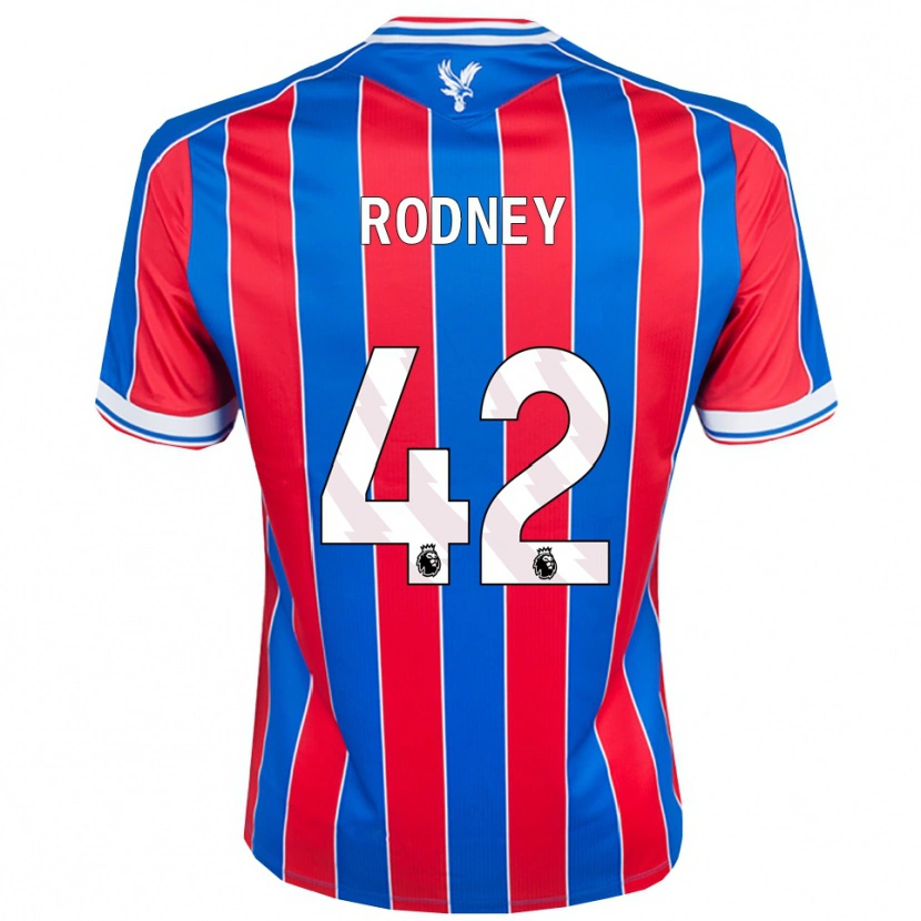 Danxen Dětské Kaden Rodney #42 Modrá Červená Bílá Domů Hráčské Dresy 2025/26 Dres