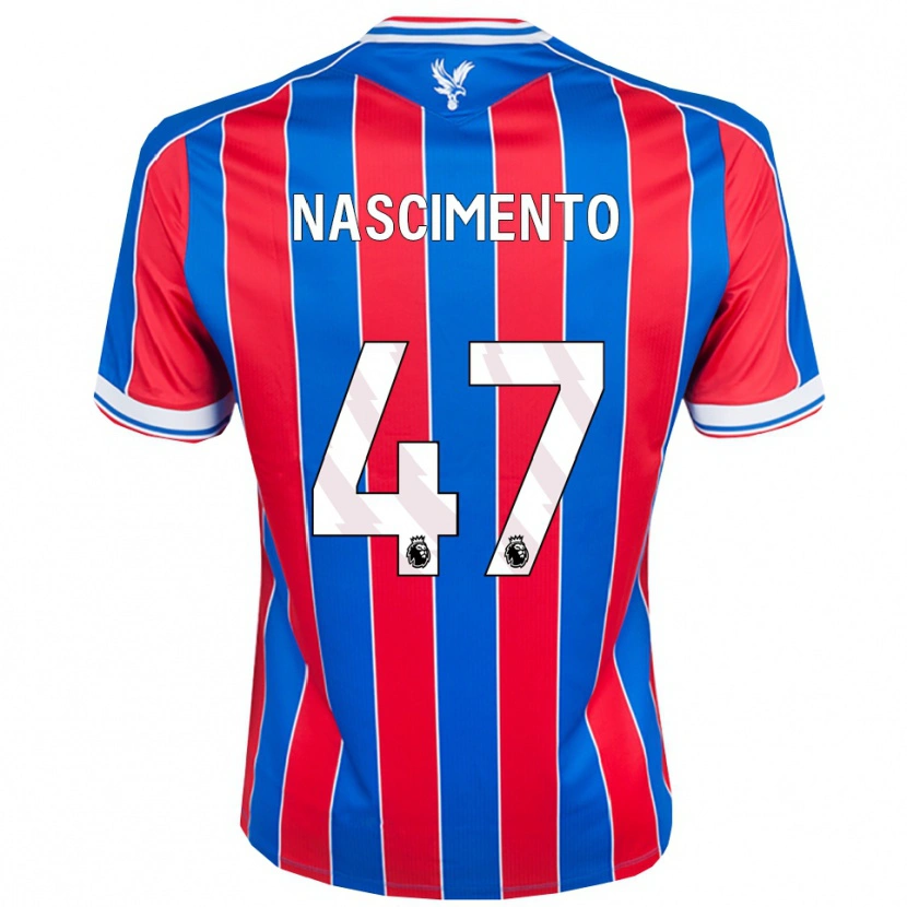 Danxen Dětské Adler Nascimento #47 Modrá Červená Bílá Domů Hráčské Dresy 2025/26 Dres