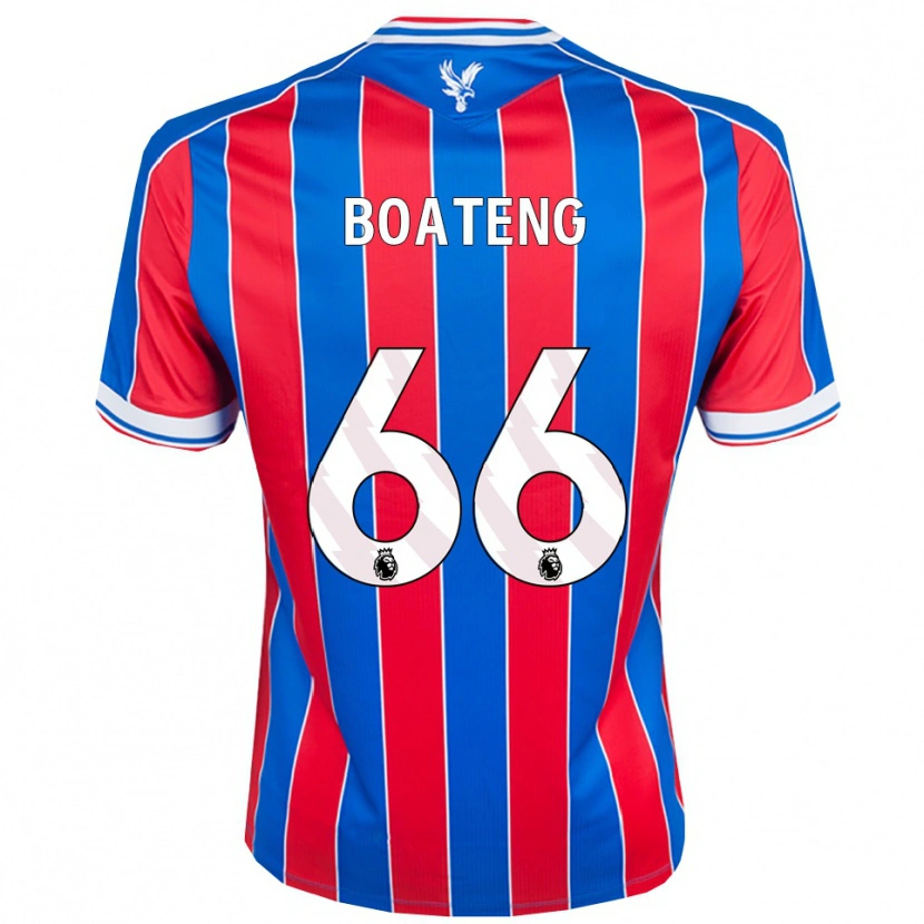 Danxen Dětské David Boateng #66 Modrá Červená Bílá Domů Hráčské Dresy 2025/26 Dres