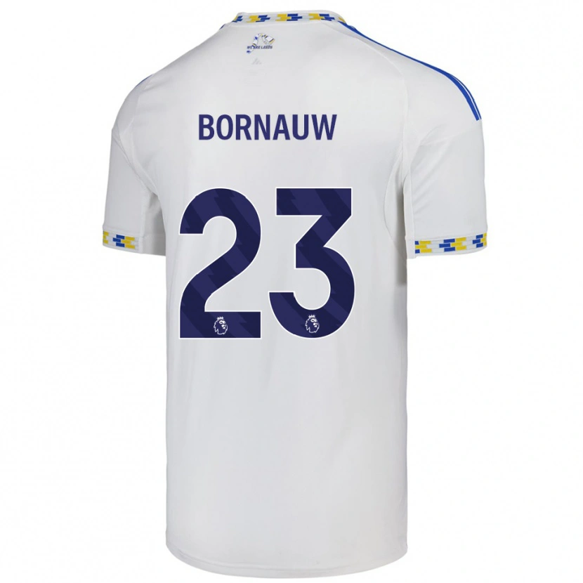 Danxen Dětské Sebastiaan Bornauw #23 Bílá Modrá Domů Hráčské Dresy 2025/26 Dres