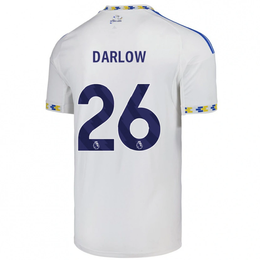 Danxen Dětské Karl Darlow #26 Bílá Modrá Domů Hráčské Dresy 2025/26 Dres