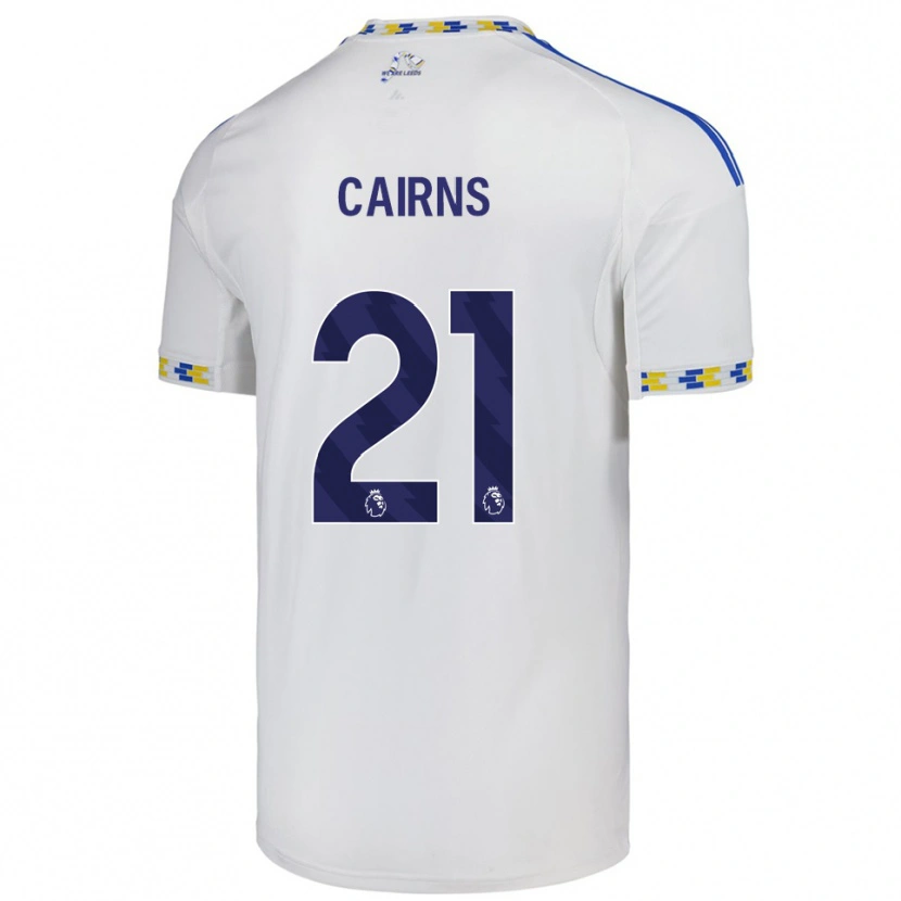 Danxen Dětské Alex Cairns #21 Bílá Modrá Domů Hráčské Dresy 2025/26 Dres