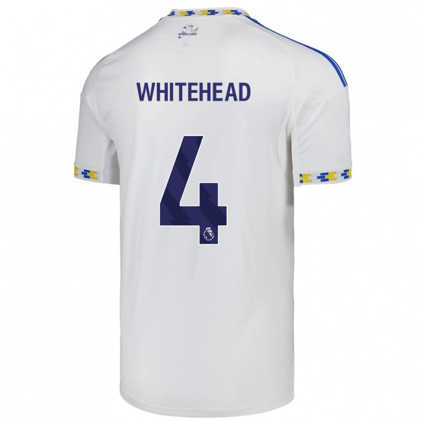Danxen Dětské Loui Whitehead #4 Bílá Modrá Domů Hráčské Dresy 2025/26 Dres