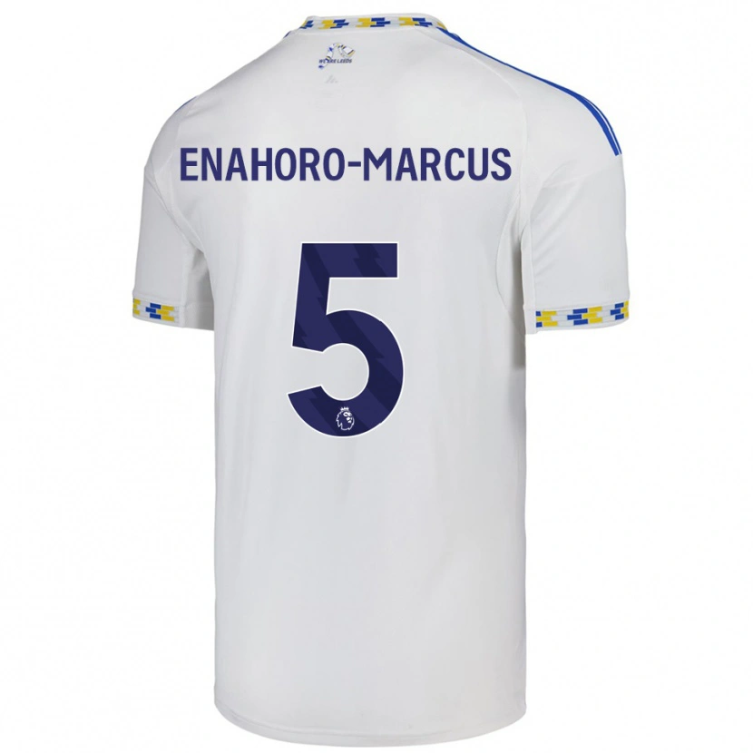 Danxen Dětské Louis Enahoro-Marcus #5 Bílá Modrá Domů Hráčské Dresy 2025/26 Dres