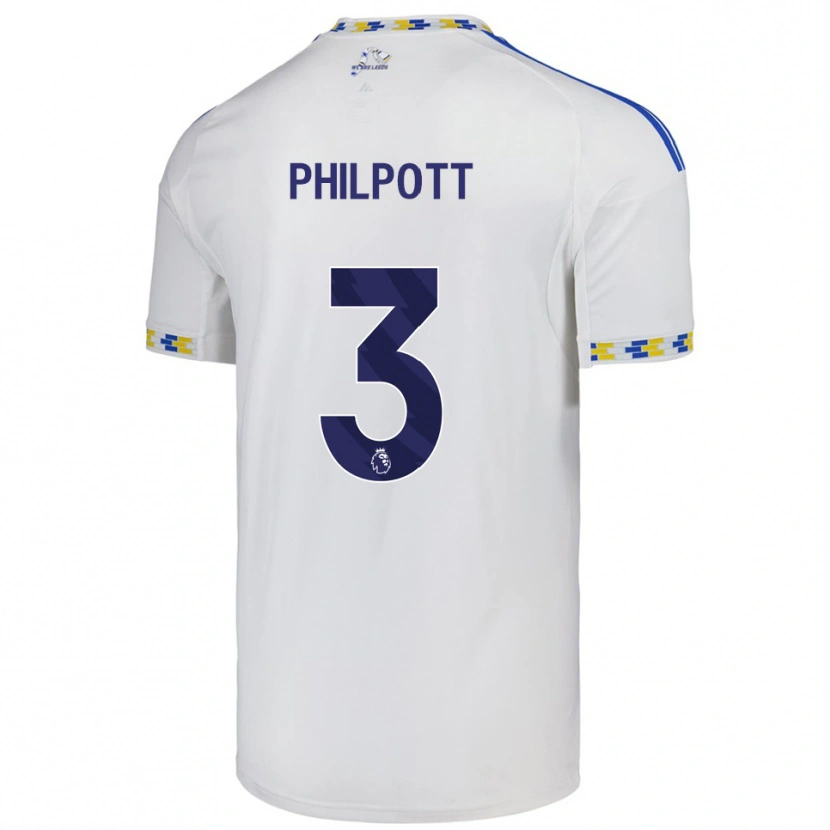 Danxen Dětské Louie Philpott #3 Bílá Modrá Domů Hráčské Dresy 2025/26 Dres