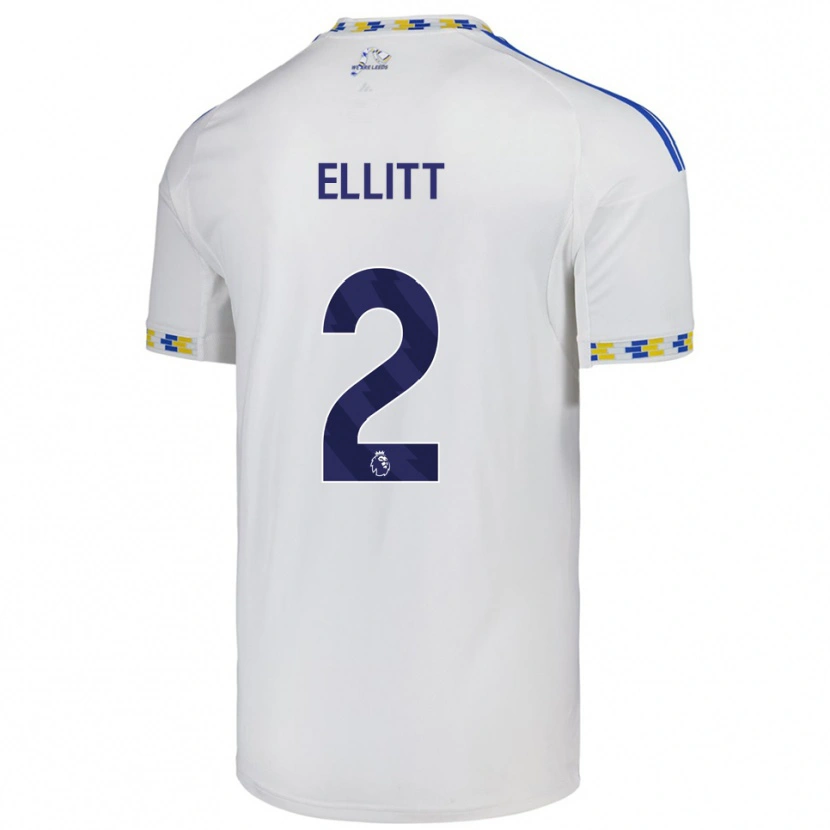 Danxen Dětské Izzy Ellitt #2 Bílá Modrá Domů Hráčské Dresy 2025/26 Dres