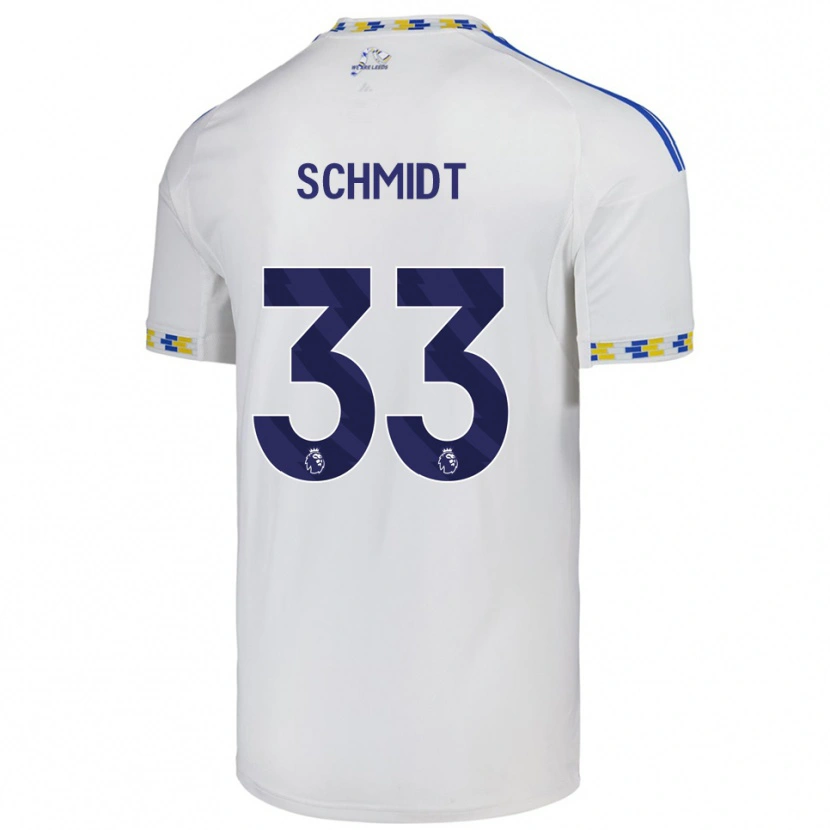 Danxen Dětské Isaac Schmidt #33 Bílá Modrá Domů Hráčské Dresy 2025/26 Dres