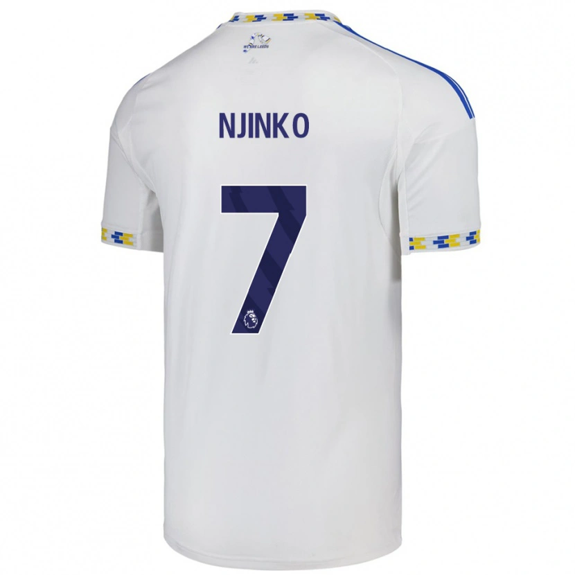 Danxen Dětské Carrick Njinko #7 Bílá Modrá Domů Hráčské Dresy 2025/26 Dres