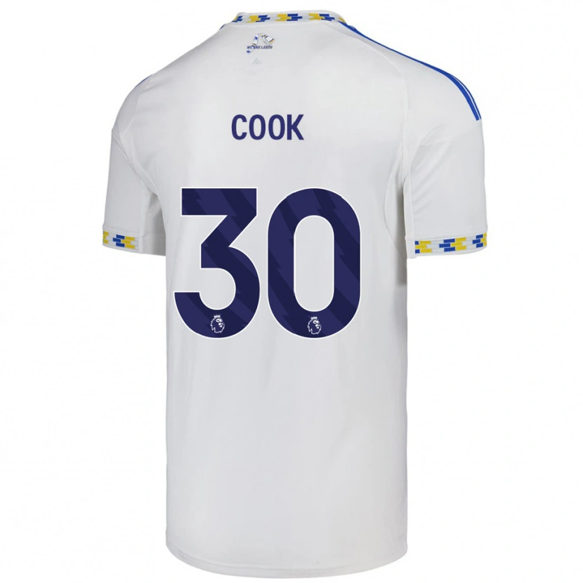 Danxen Dětské Robbie Cook #30 Bílá Modrá Domů Hráčské Dresy 2025/26 Dres