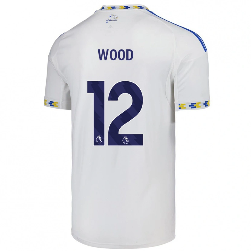 Danxen Dětské Oliver Wood #12 Bílá Modrá Domů Hráčské Dresy 2025/26 Dres