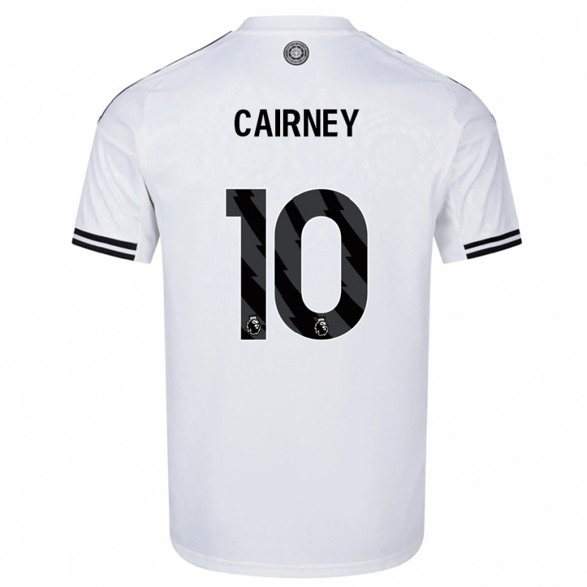 Danxen Dětské Tom Cairney #10 Bílá Černá Domů Hráčské Dresy 2025/26 Dres