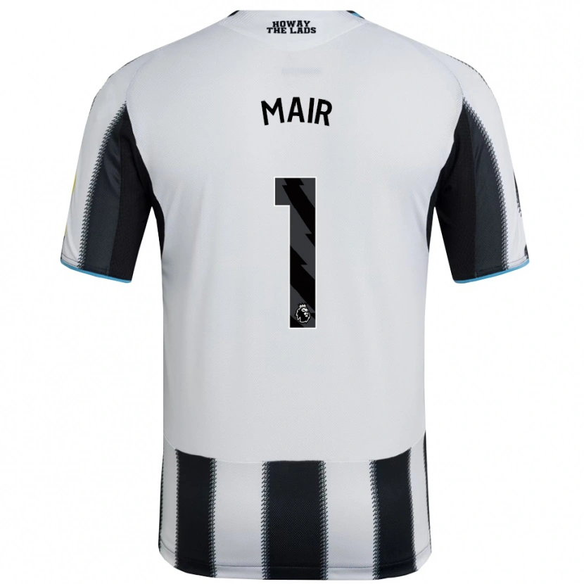 Danxen Dětské George Mair #1 Černá Bílá Domů Hráčské Dresy 2025/26 Dres