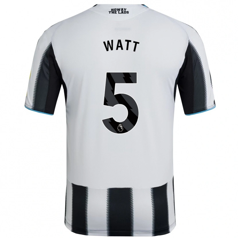 Danxen Dětské Olivia Watt #5 Černá Bílá Domů Hráčské Dresy 2025/26 Dres