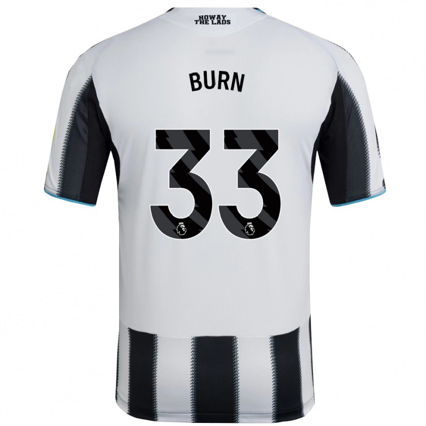 Danxen Dětské Dan Burn #33 Černá Bílá Domů Hráčské Dresy 2025/26 Dres