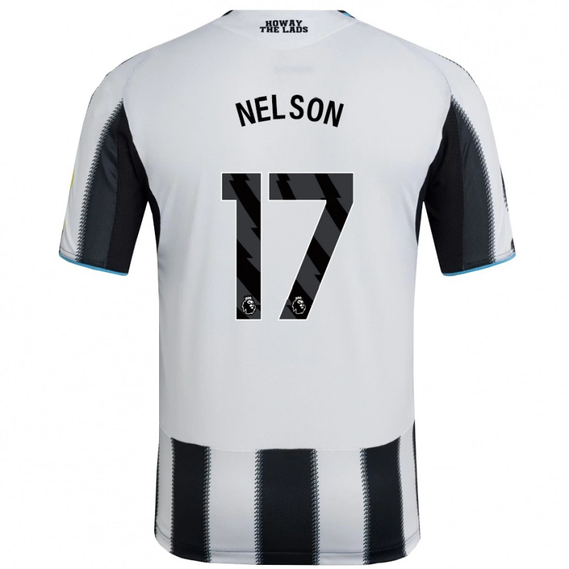 Danxen Dětské Erin Nelson #17 Černá Bílá Domů Hráčské Dresy 2025/26 Dres