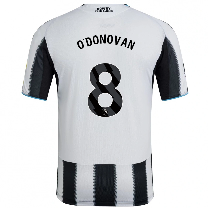 Danxen Dětské Alex O'donovan #8 Černá Bílá Domů Hráčské Dresy 2025/26 Dres