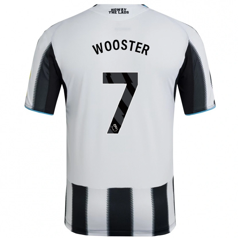 Danxen Dětské Kacey Wooster #7 Černá Bílá Domů Hráčské Dresy 2025/26 Dres